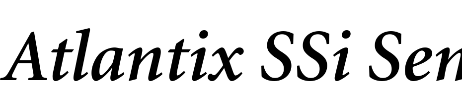 Atlantix SSi Semi Bold Italic Yazı tipi ücretsiz indir